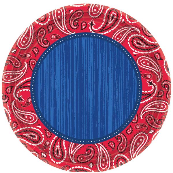 Bandana and Blue Jeans Dinner Plates 10.50in, 8pcs Online Sale