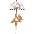 Baby Shower Umbrella And Bear Balloon 24 x 49in Cheap