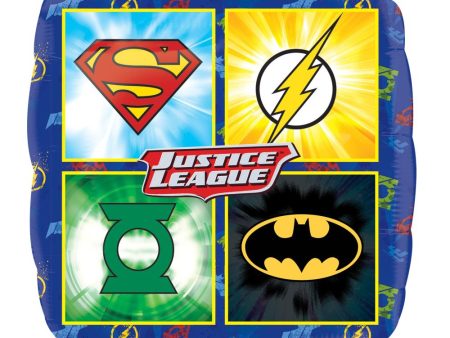 Justice League Square Foil Balloon 18in Cheap