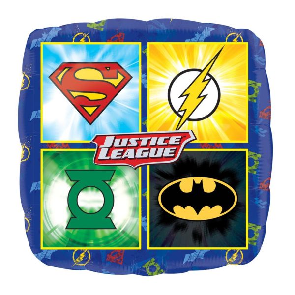 Justice League Square Foil Balloon 18in Cheap