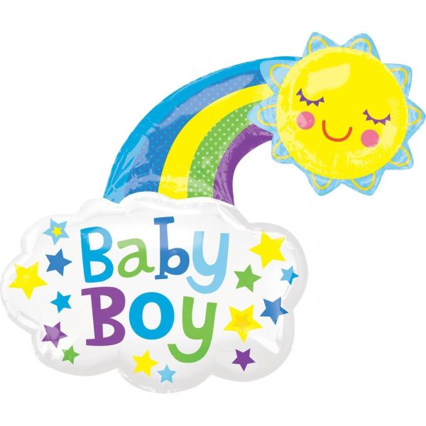 Baby Boy Bright Sun Supershape Balloon Online now