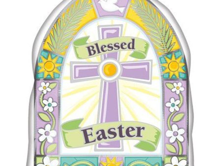 Blessed Easter Window Foil Balloon 18in For Discount