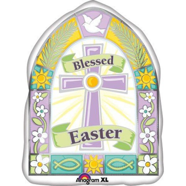 Blessed Easter Window Foil Balloon 18in For Discount