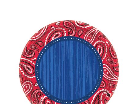 Bandana & Blue Jeans Plates 7in, 8pcs For Cheap