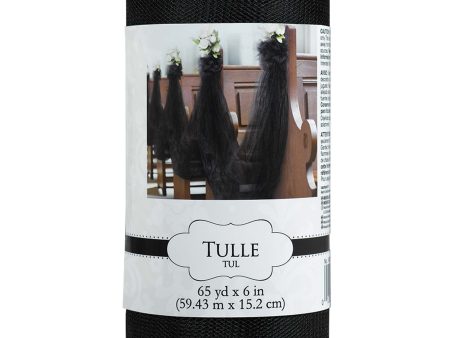 Black Spool Tulle Spool 65yd x 6in Sale