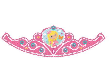 Woodland Princess Paper Tiaras 8pcs Sale