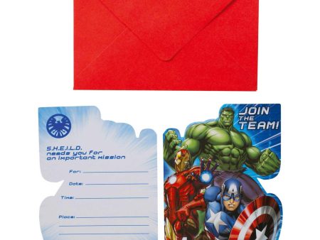 Avengers Invitations and Envelopes 8pcs Cheap