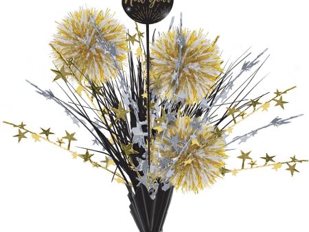 New Year s Tinsel Burst Centerpiece Foil 18in Hot on Sale