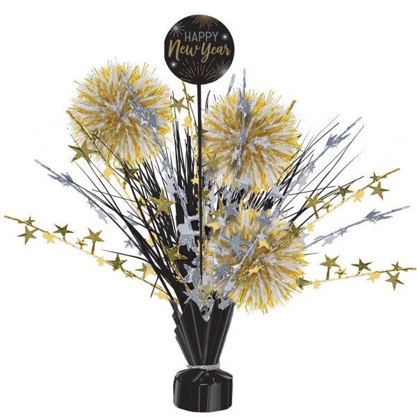 New Year s Tinsel Burst Centerpiece Foil 18in Hot on Sale