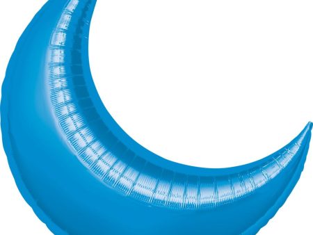 Blue Crescent Super Shape Balloon 35in Hot on Sale