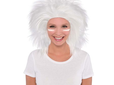 Adult White Crazy Wig Online