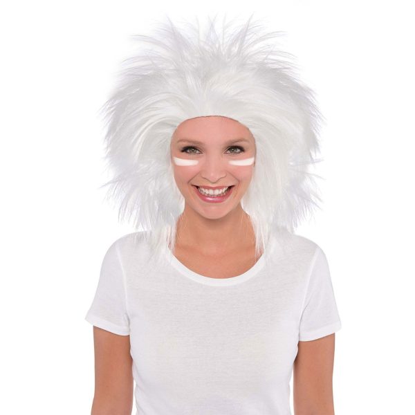 Adult White Crazy Wig Online