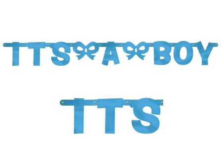 Baby Shower Boy Foil Letter Banner For Discount