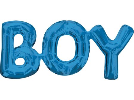 Boy Blue Phrase Foil Balloon 20x9in Cheap