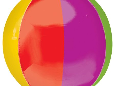 Beach Ball Orbz Foil Balloon 38x40cm Supply