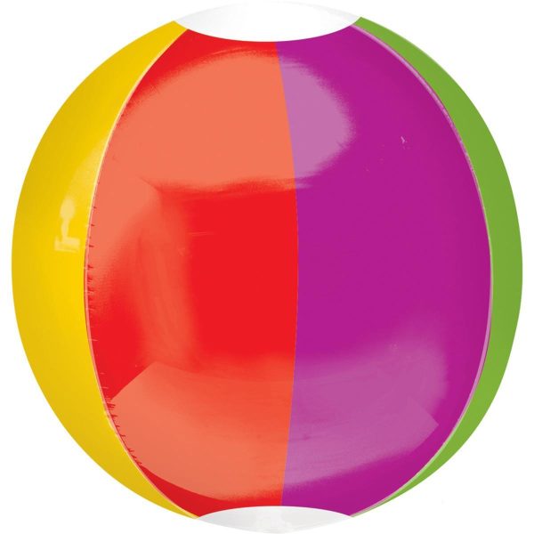 Beach Ball Orbz Foil Balloon 38x40cm Supply