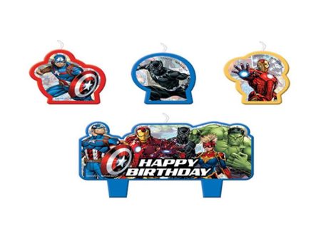 Avengers Powers Unite Birthday Candle Set 4pcs For Cheap