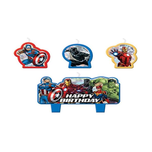 Avengers Powers Unite Birthday Candle Set 4pcs For Cheap