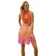 18 x 31in Pink & Orange Hula Skirt 18 x 31in For Discount