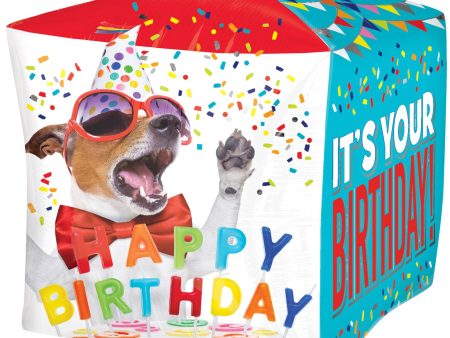 Birthday Pets UltraShape Cubez Foil Balloon 15in Online now