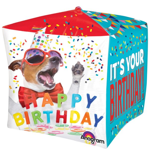 Birthday Pets UltraShape Cubez Foil Balloon 15in Online now