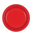 Apple Red Plastic Plates 9in, 20pcs on Sale