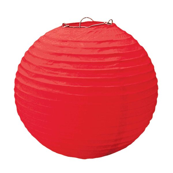 Apple Red Round Paper Lanterns 9.50in 3pcs Online Sale