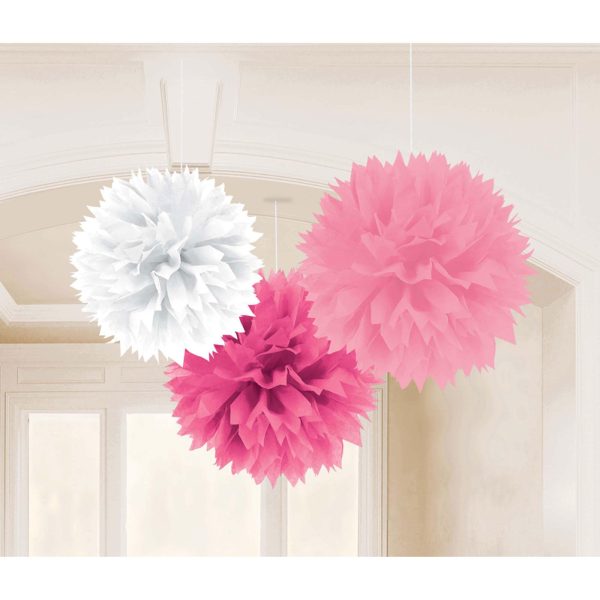 Baby Shower Girl Fluffy Decorations 3pcs Sale