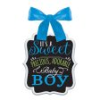 Baby Shower Boy Sign - Ribbon Bow Hanger For Cheap