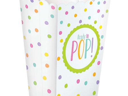 Baby Shower Neutral Paper Popcorn Boxes 20pcs For Cheap