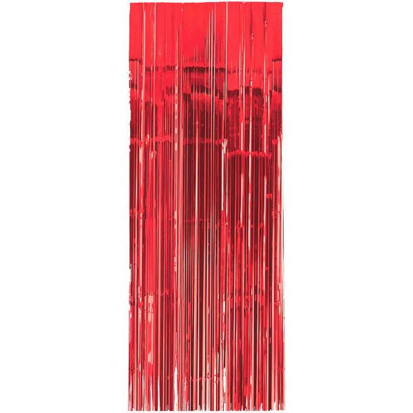 Apple Red Metallic Curtain 8ft on Sale