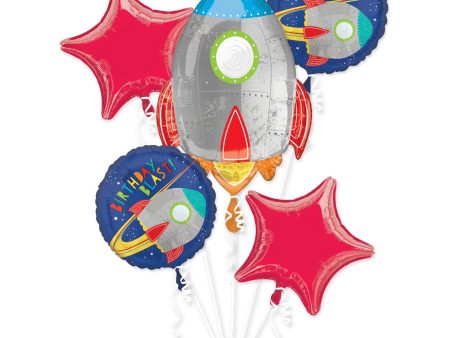 Blast off Balloon Bouquet 5pcs Hot on Sale