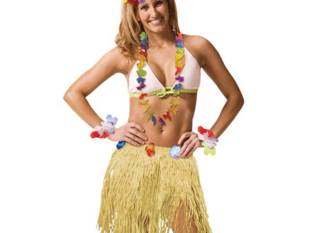 Adult XL Plastic Luau Skirt Adult XL 18 x 42in For Discount