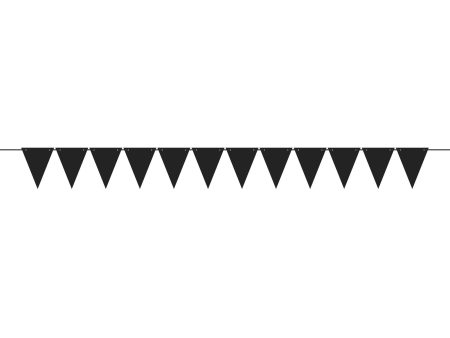 Black Mini Paper Pennant Banner Online now