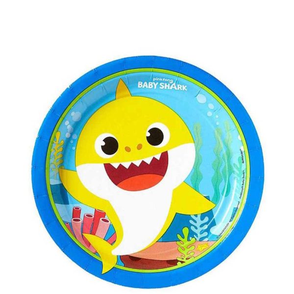 Baby Shark Round Paper Plates 7in, 8pcs Online