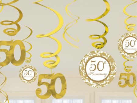 50th Anniversary Swirl Decoration Value Pack Online now