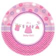 Baby Shower With Love Girl Plates 10.50in, 8pcs Online