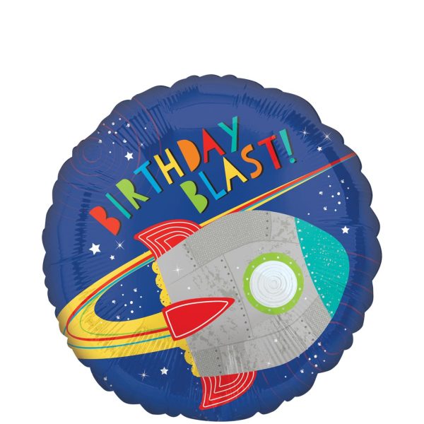 Blast off Birthday Foil Balloon 45cm Online Sale