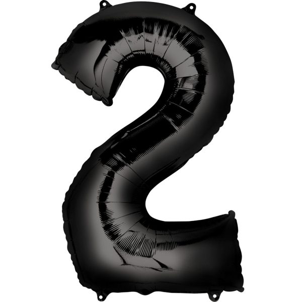 Black Number SuperShape Foil Balloons on Sale