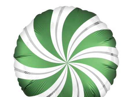 Emerald Candy Swirls Satin Infused Foil Balloon 45cm Supply