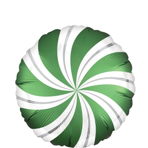 Emerald Candy Swirls Satin Infused Foil Balloon 45cm Supply