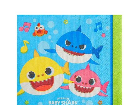 Baby Shark Beverage Tissues 16pcs For Sale