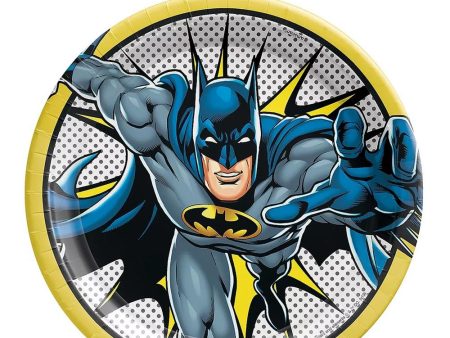 Justice League Batman Round Paper Plates 9in, 8pcs Online Sale