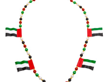 UAE Flag Bead Necklace 38.6 in (98 cm) Fashion