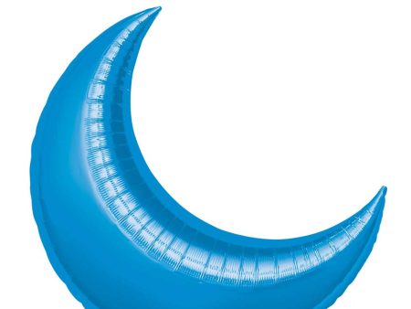 Blue Crescent Super Shape Balloon 26in For Sale