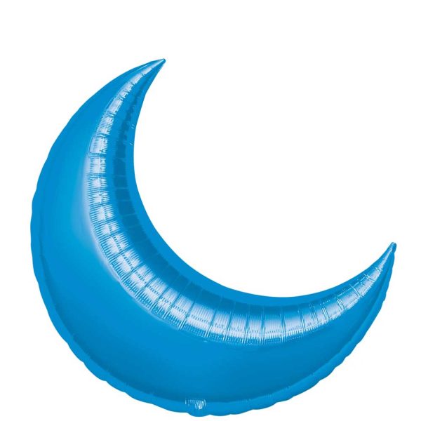 Blue Crescent Super Shape Balloon 26in For Sale