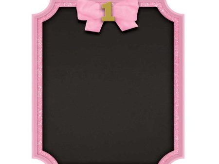 1st Birthday Girl Easel Glitter Sign Decoration For Cheap