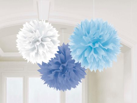 Baby Shower Boy Fluffy Decorations 3pcs For Cheap