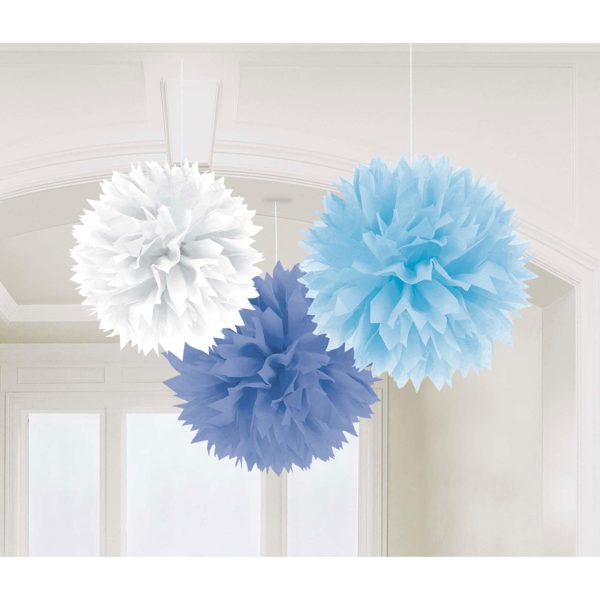 Baby Shower Boy Fluffy Decorations 3pcs For Cheap