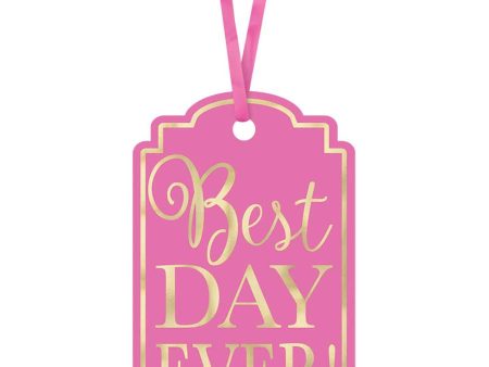 Bright Pink Best Day Ever Tags 25pcs Online